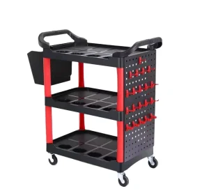 PP Material Multifunction Car Detailing Cart with Removable Design Bottle Hook Customizable Color