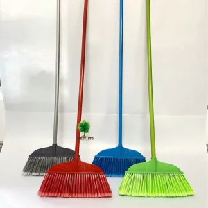 PP Sweeping Broom Head with Durable Wooden Handle and Soft Bristles Easy Cleaning Dustpan for Home Use