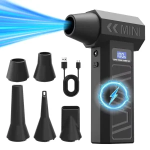 PPWR Certified Industrial Compressed Air Duster 110000RPM Brushless Fan 80W Portable Rechargeable Cleaner for PC and Car