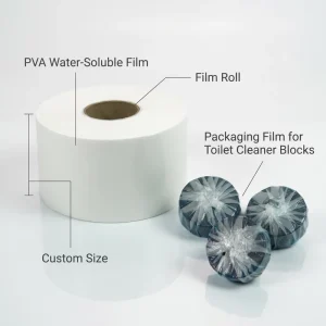 PVA Film Rolls for Toilet Cleaner Blocks Cold-Water-Soluble Transparent Biodegradable Packaging Film