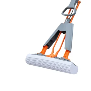 PVA Sponge Mop with Telescopic Steel Pole and Squeeze Design