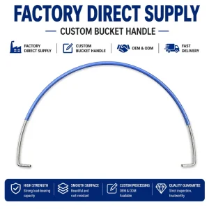 PVC Coated Wire Bucket Handle Heavy Duty Metal Pail Handle for Plastic Paint Chemical Packaging Buckets