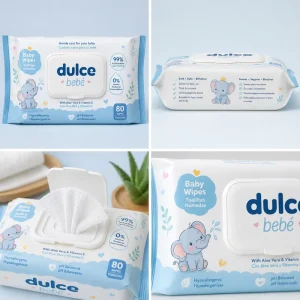 Panitos Humedos Para Bebés Hypoallergenic Baby Cleaning Wet Wipes OEM Factory