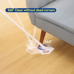 Peach Shaped Electrostatic Dust Mop EVA Mop Head Iron Pole Flexible Bottom Plate Disposable Wet Wipes for Home Office Use