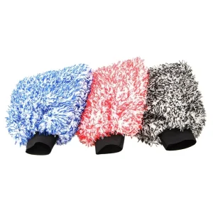 Peacock Velvet Car Wash Mitt Microfiber Scratch-Free Auto Detailing Washing Glove Super Absorbent Car Cleaning Mitt