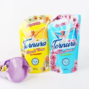 Personal Care Spout Pouch for Liquid Detergent Storage High-Barrier Flexible Plastic Bag with Corner Nozzle