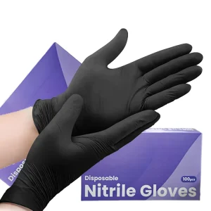Personalized Custom Tattoo Makeup Powder Free Nitrile Disposable Gloves Beauty Salon Use 4 Mil Thick Reinforced Cuff Waterproof