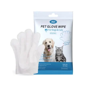 Pet Disposable Non Woven Wet Wipes Gloves for Cats & Dogs Deodorizing Cleaning Gentle No Wash Portable Shower Dry Cleaning
