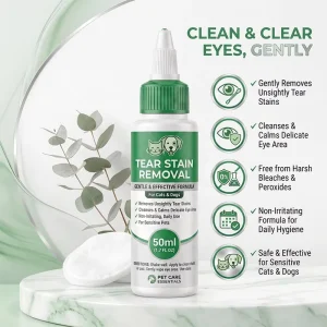 Pet Eye Tear Stain Cleaner 50ml Gentle Daily Grooming Drops