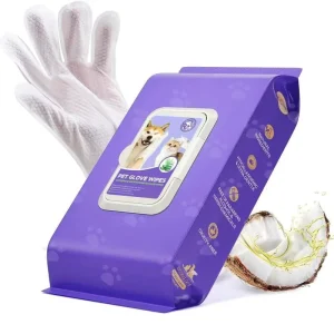 Pet No-Wash Gloves Deodorizing Disposable Foam Pearl Cotton Dog Bathing and Cat Cleaning Wipes