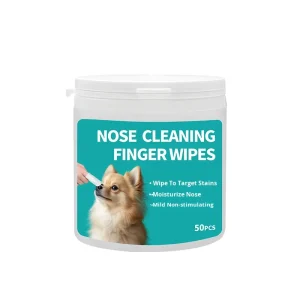 Pet Nose Moisturizing Soft Mild Non Stimulating Fragrance Free Plastic Non Woven Finger Cots Dog & Cat Dry Cracked Care Wipes