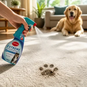 Pet Stain Remover 500ml Enzyme Cleaner for Muddy Paw Prints and Rugs No Rinse Non-Toxic