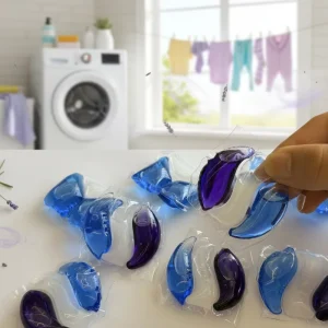Phosphorus-Free Laundry Detergent Pods with Color Protection