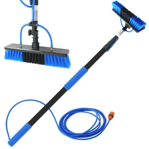 Photovoltaic Panel Cleaning Brush with Extended Telescopic Rod for Glass Door Exterior Wall and Car Wash