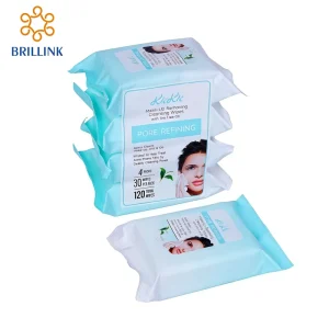 Phthalate Paraben Free Travel-Sized Non-Woven Hypoallergenic Moisturizing Makeup Remover Cleansing Wipes