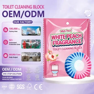 Pine Fragrance Toilet Cleaning Tablets Dual-Color Flush Toilet Bowl Cleaner 50g