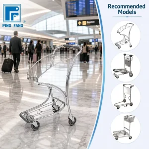 Pingfang Three Wheel Stainless Steel Platform Shopping Cart