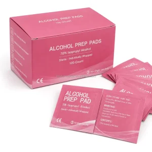 Pink Custom Box 70% Isopropyl Alcohol Disposable Wipes 100PCS CE ISO Certified