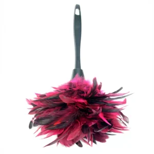 Pink Eco-Friendly Reusable Handheld Natural Chicken Feather Duster for Home and Car Cleaning