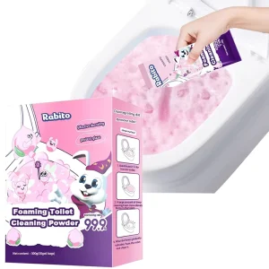 Pink High Foam Toilet Cleaning Powder Detergent Stubborn Stains and Yellow Stains Automatic Toilet Bowl Cleaner