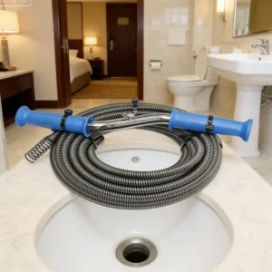 Pipeline Unclogger Spring Tube with Threaded Drill Bits for Household Kitchen Sink Drains