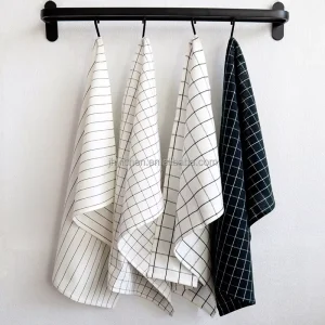 Plaid Cloth Napkin Factory Price Dish Towel Custom Kitchen Cotton Tea Towel