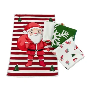 Plaid Xmas Trees Christmas Kitchen Towels Dish Towels 13×18 Inch Daily Seasonal Winter Decoration Hand Towels Promotion Gift