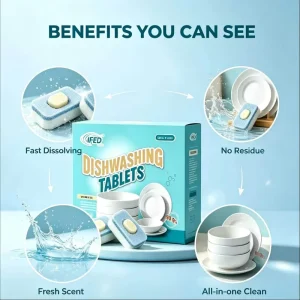 Plant-Derived Dishwashing Detergent Tablets