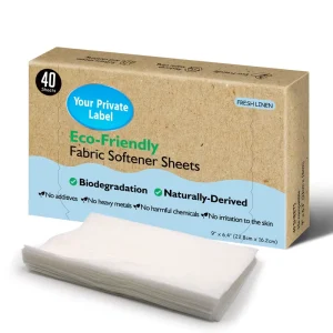 Plant Formula Laundry Fabric Softener Sheet Biodegradable Tumble Dryer Sheet zero Dyes