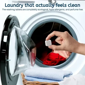 Plant based Laundry Tablets Dose Use in Washing Machine No Residue Fully Dissolved