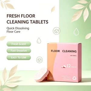 Plant-based Plastic-free Concentrated Water Soluble Cleaning Sheet for Kitchen Bathroom Multi-surface Home Floor Cleaning Tablet
