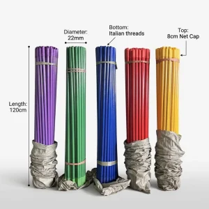 Plastic Broom Handle with Wood Brush Handle and PVC Coating