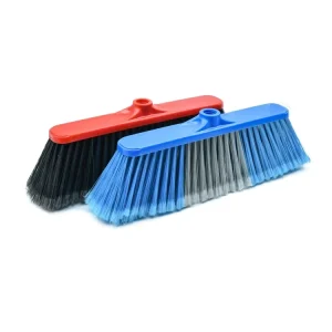 Plastic Broom and Dustpan Set with Synthetic Fiber Bristles for Home Cleaning