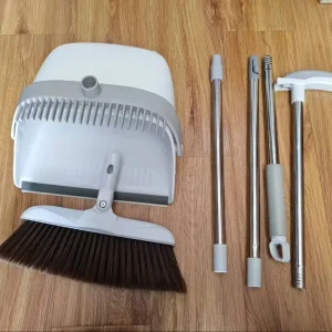 Plastic Broom with Dustpan Cleaning Broom and Dustpan Set