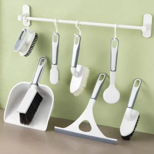 Plastic Cleaning Brush Set for Dishwashing, Sweeping, Beds, Shoes, and Windows