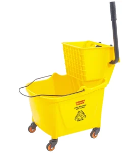 Plastic Cleaning Cart 4 Wheel 300 lb Capacity Multifunctional Commercial Janitorial Trolley Storage Shelves Modern Design