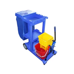 Plastic Cleaning Equipments Cleaning Trolley Cart Airport Janitorial Cart for Housekeeping Hotel