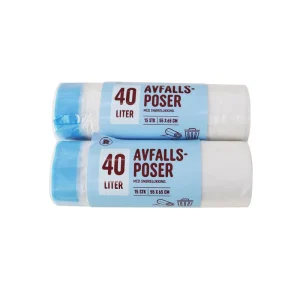 Plastic Customized Extra Large Heavy Duty Trash Bags Big Capacity Flat Mouth Dust Bin Liner PE Shrink Bags with Heat Sealing Flexo Printed