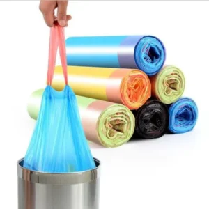 Plastic Eco-Friendly Plastic Trash Bin Liner Drawstring Compostable Garbage Household Products Packaging Flexo Printing