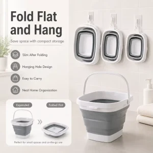 Plastic Folding Washing Pen Art Brush Bucket Space Saving Pail Garden Plastic Bucket Collapsible Bucket