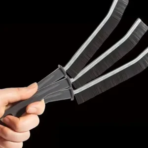 Plastic Gap Cleaning Brush with Long Handle Hard Bristles for Tile Corners Window Grooves and Bathrooms