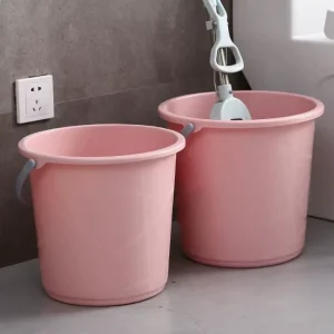 Plastic Hand held Water Buckets 15 Liters Capacity Round Shape Bucket Bathing Storage Bucket Street Vendor Item
