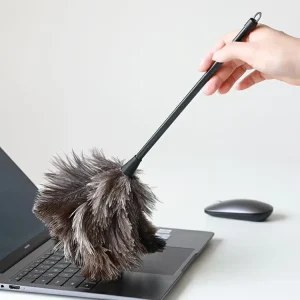 Plastic Handle Ostrich Duster with Customizable Length for Home Use