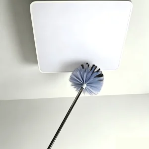 Plastic Handle Stainless Steel Telescopic Rod Nylon Brush White Floor Cleaning Household Use Wall Corner Brush