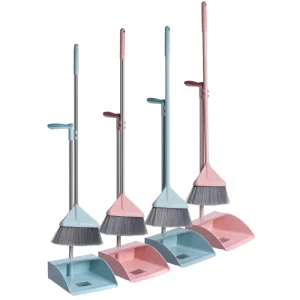 Plastic Household Cleaning Soft Broom and Dustpan Set