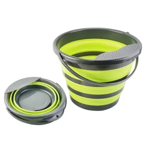 Plastic Kitchen Strainer Set Colander 5L 10L Round Collapsible Silicone Bucket Camping Washing Folding Bucket