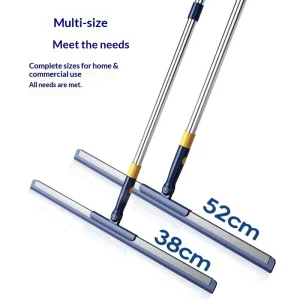 Plastic Long Handle Floor Scrubber Water Squeegee Rubber Glass Cleaning Scraper Household Deep Cleaning Tool