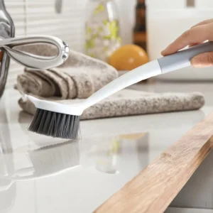 Plastic Long handled Pot Brush with a PET Head a Multi functional Cleaning Brush Suitable for Cleaning Sinks and Countertops
