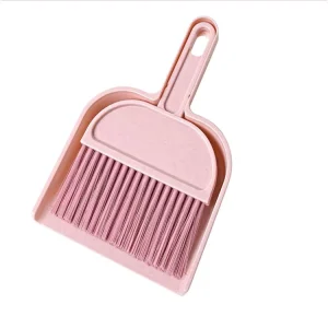 Plastic Mini Broom and Dustpan Set Portable Small Table Top Cleaning Brush Set for Desk Housekeeping Office Kitchen Pet Nest