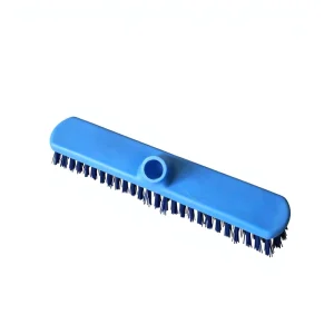 Plastic Multi-Surface Floor Scrub Brush with Metal Handle and Hard Bristles for Decks, Patios, Boats, and Hallways